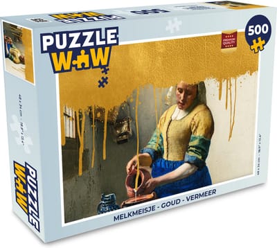 Puzzel Melkmeisje - Goud - Vermeer - Legpuzzel - Puzzel 500 stukjes
