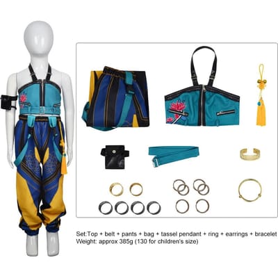 Nouveaux Costumes de Cosplay de Rôle pour Fille Enfant Anime Zoey Ensemble de Costume Complet pour K-pop Halloween Carnaval Fête Combinaisons Vêtements Tenue 160 black