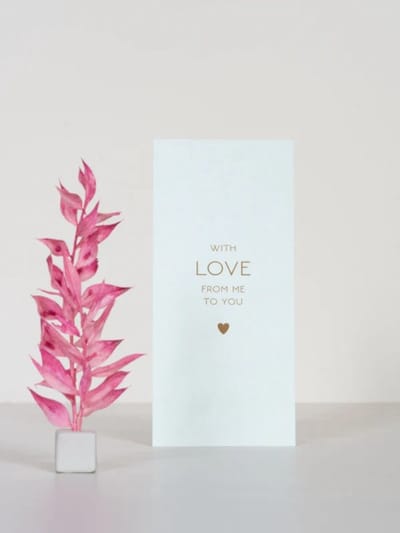 Droogplantje - lieve tekst - liefde - cadeau - Love and Flowers