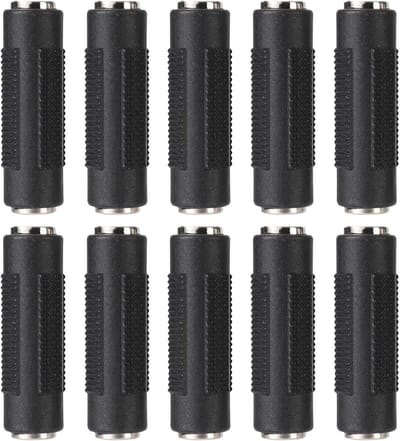 Stereo Koppeling - Audio Verbinding - Verlengen Kabels - Set van 10 - 3.5mm - Zwart