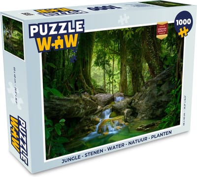 Puzzel Jungle - Stenen - Water - Natuur - Planten - Legpuzzel - Puzzel 1000 stukjes volwassenen