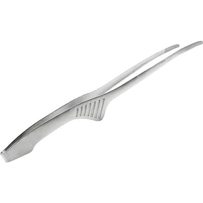 Kookaccessoires van roestvrij staal Voedseltang Barbecuebenodigdheden Zilver Lang BBQ-tang Recht Pincet Voedselklem white