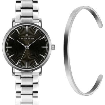 Horloge en armband in zilver Philipp Blanc Vernier