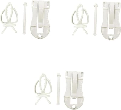 Vogel Voedsel Clips - Fruit Houder - Vogelkooi Verrijking - Duurzaam Kunststof - 12 cm Lengte - Wit