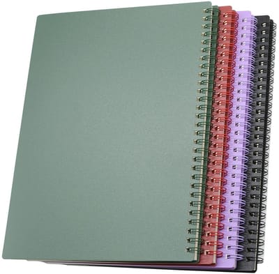 Spiraal Notitieboek - Schrijfblokken Agenda - Studie Werk Reizen - Harde Kaft 4 Stuks - B5 25x17.4 cm - 4 Kleuren