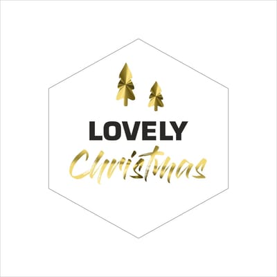 Trendy Sluitstickers - Rol 250 Stuks - "Lovely Christmas" - Etiketten - Sluitzegels