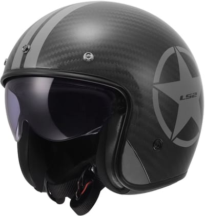 LS2 OF601 Bob II Carbon Star Open-Face Helm -