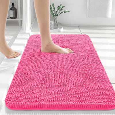 HAPIHAPPY Nieuwe Chenille Badkamermat Extra Zacht Dik Absorberend Shaggy Badmatten Antislip Machinewas Droog Pluche Badkleden 41X61