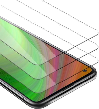 Cadorabo 3x Screenprotector geschikt voor Xiaomi RedMi 10X 4G - Beschermende Pantser Film in KRISTALHELDER - Getemperd (Tempered) Display beschermend glas in 9H hardheid met 3D Touch