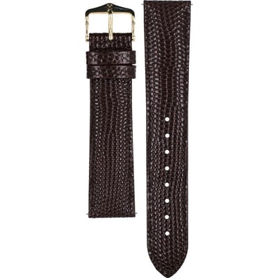 Hirsh Horlogeband Rainbow Donkerbruin - Leer - 22mm