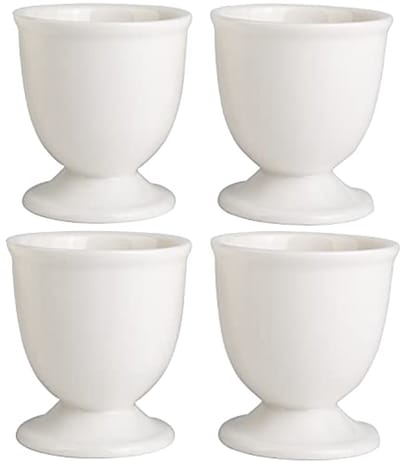 Set van 4 keramische eierbekers voor gekookte eieren