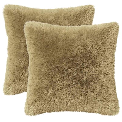vidaXL - Kussensloop - 2 - pcs - HEERLEN - Lichtgroen - 30 - x - 30 - cm - PV - Fleece