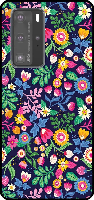 Smartphonica Telefoonhoesje Geschikt voor Huawei P40 Pro met bloemen opdruk - TPU backcover case flower design geschikt voor Huawei P40 Pro
