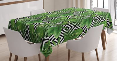 New Bed Abstract Moderne Kokospalm Rechthoekig tafelkleed voor eetkamer en keuken, zeer duurzaam 140 cm B x 200 cm L
