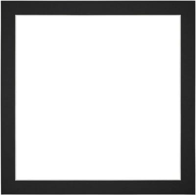 Passe-Partout Fotomaat 30x30 cm - Lijstmaat 35x35 cm - Zwart - Museumkarton - Fotolijst niet inbegrepen