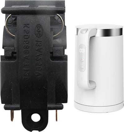 Waterkoker Stoomknop - Thermostaat Knop - Water Koken - Real-time Temperatuurcontrole - 13A - Zwart