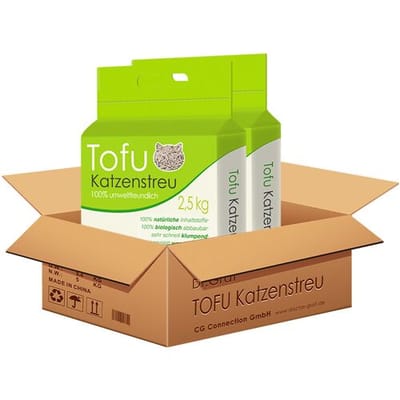Dr. Graf Tofu kattenbakvulling, 100% natuurlijk, 2 x 2,5 kg