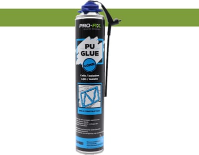 Pro-Fix - PU Glue Combi – Professionele PU Constructielijm met Combi-Adapter | 1K Polyurethaan Lijm | Watervast (D4) & Supersterk | Voor Hout, Steen, Beton & Meer | Binnen & Buiten Gebruik