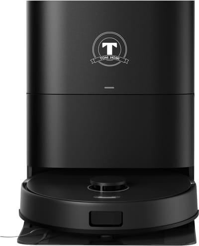 TONIHOMI® X8 + V07 Steelstofzuiger - Robotstofzuiger met dweilfunctie - Automatisch legen - Laadstation - LDS Laser navigatie - Met app - Zwart