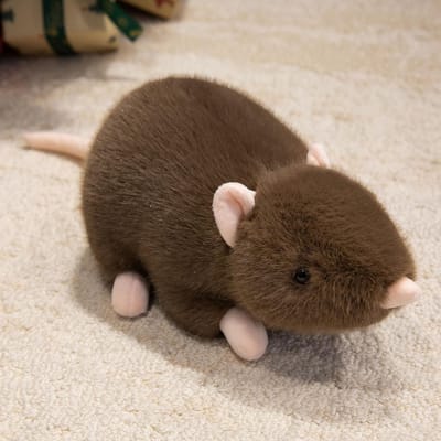30cm-100cm Gesimuleerde Muis Super Zachte Pluche Muis Pluche Pop Gevulde Rat Pluche Dier Speelgoed Pluche Mascotte Cadeau 50cm bruin