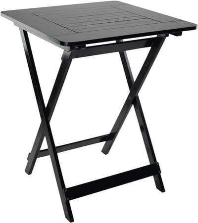 Inklapbare Bamboe Bistrotafel Wit Gelakt 60x60 cm - Compacte Buiten Tafel