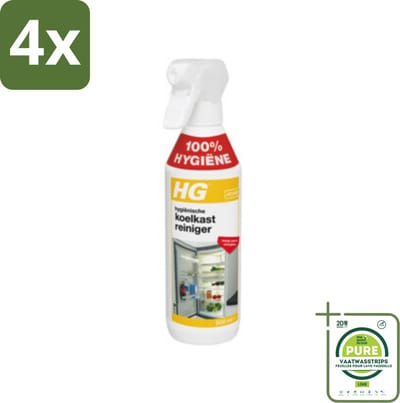 HG Hygienische Koelkast Reiniger 500 ml - Voordeelverpakking - 4 stuks - Koelkastreiniger - Koelkast schoonmaken