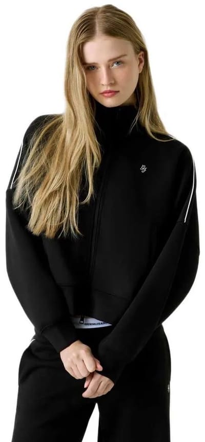 Guess Jeans W6rq10kd122 Sweatshirt Met Rits Zwart XS Vrouw