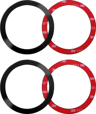 4x Metalen Ring Sticker - Magneetsticker - voor Qi2 Draadloze Oplader, Powerbank, Telefoonhouder