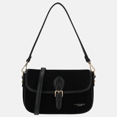 Flora & Co Suedine crossbody tas noir
