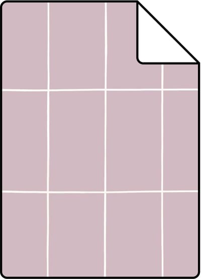 Proefstaal ESTAhome behang kleine tegeltjes paars - 26.5 x 21 cm - 131793-S