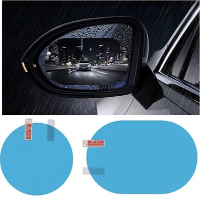 Hiden - Waterdichte Zijspiegel Anti-Vocht Stickers – Auto Accessories - Buitenspiegel Auto - Veiligheid – Auto & Motor - 10 x 14 cm - 2 stuks