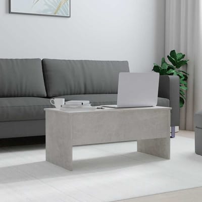 vidaXL - Salontafel - 102x50,5x46,5 - cm - bewerkt - hout - betongrijs