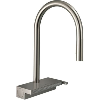 Hansgrohe M81 - Aquno Select keukenkraan met uittrekbare vuistdouche en platte douchestraal, sBox, RVS look 73831800