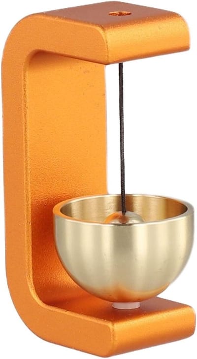 Koperen Deurbel - Windgong Magneet - Deur Herinnering - Handgemaakt Ontwerp - 8 x 5 x 5 cm - Zilver