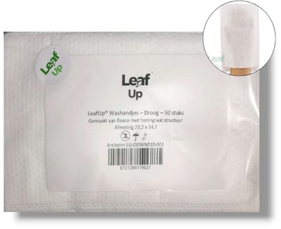 LeafUp® Wegwerp Washandjes - zacht en droog - 50 stuks - Ideaal voor thuis en onderweg (B)