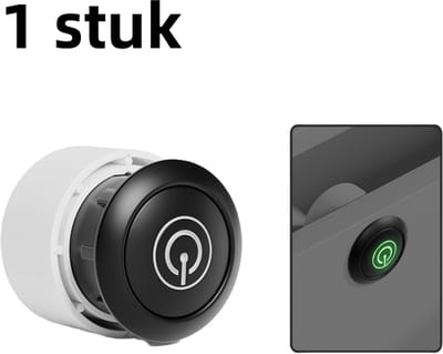 1 stuk - Springgreep (opening 35 mm) - Verborgen, onzichtbare ronde veerdrukker - Branddeur verborgen ladekastdeurgreep - Zwart