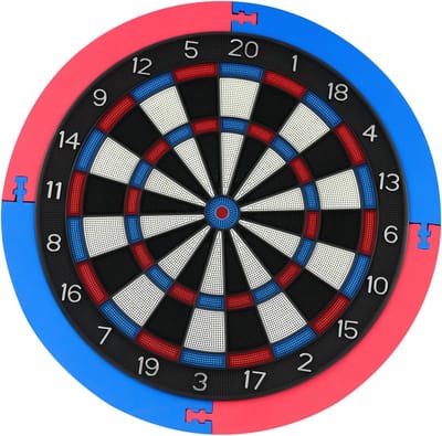Elektronisch Dartbord - Dartspel Set - Thuis Entertainment - Inclusief 6 Darts - 50 cm Diameter - Zwart Rood Blauw Wit