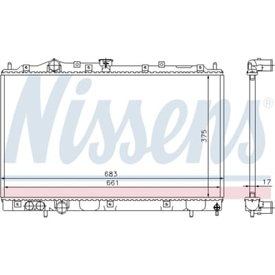 Radiator, motorkoeling NISSENS 628591