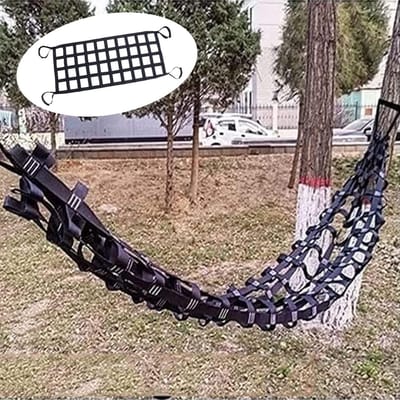 Hijsnet Polyester - Bagagenet Vlak - Goederen Transport - Hoge Slijtvastheid - 2 X 2M / 3.5T - Niet gespecificeerd