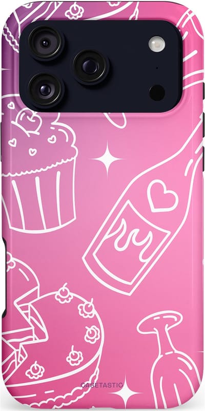 Casetastic hoesje geschikt voor Apple iPhone 17 Pro Max - MagSafe - Dubbellaagse bescherming - Roze Gebakfeest - Fashion Case - Roze Lila