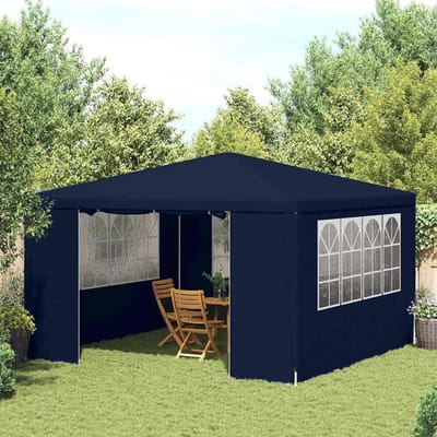 Partytent Blauw - Feesttent Paviljoen - Buitenfeesten Organiseren - UV Waterbestendig - 4x4 Meter - Blauw