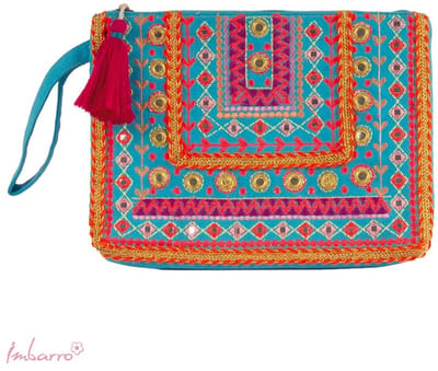 Imbarro - Pouch - Toilettas - Makeuptas - Sierra - 100% Katoen - Handmade - 20x26cm