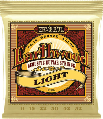 Ernie Ball Earthwood - Akoestische Gitaarsnaren - 80/20 Bronze - Light Gauge - 11-15-22w-30-42-52