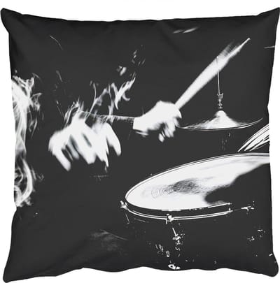 Sierkussens - Kussentjes Woonkamer - 50x50 cm - Drummer - Zwart - Drumstel