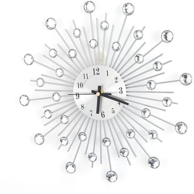 Dailygoody - Orologio da Parete - 3D Orologio Parete - Silenzioso en Modern Design - Zilver - Decoratie voor Huiskamer - Perfect voor Thuis en Kantoor