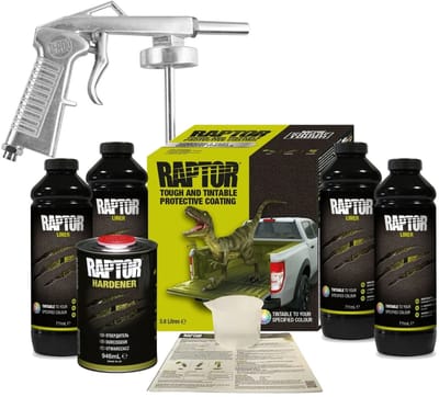 Raptor Liner 2K Bedliner Verf KLEURBAAR 4 liter + GRATIS verfspuit