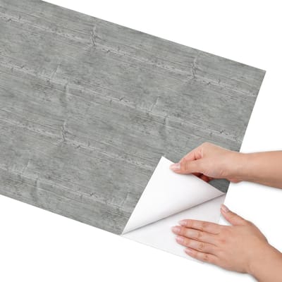 Coloray Meubel Wrap Folie - Grijs Meubelfolie - 50x100 cm - Decoratiefolie Zelfklevend Houtstructuur - Meubelfolie Zelfklevend - Industrieel / Loft Meubelfolie - Wrapfolie Keuken - Wanddecoratie - Texturen