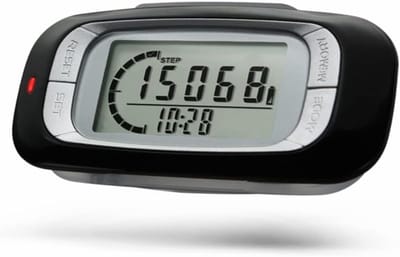 3D Stappenteller - Activiteit Tracker - Fitness Doelen - Groot Display - 7.5 x 3.9 cm - Zwart