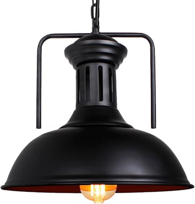 Hanglamp Slaapkamer Industriële E27 Kroonluchter Woonkamer Plafondlamp Zwart