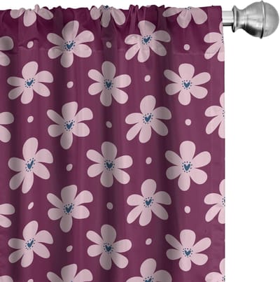 ABAKUHAUS Roze Bloemen – 2x75x175 cm – Mikrofaser – Halfschaduw